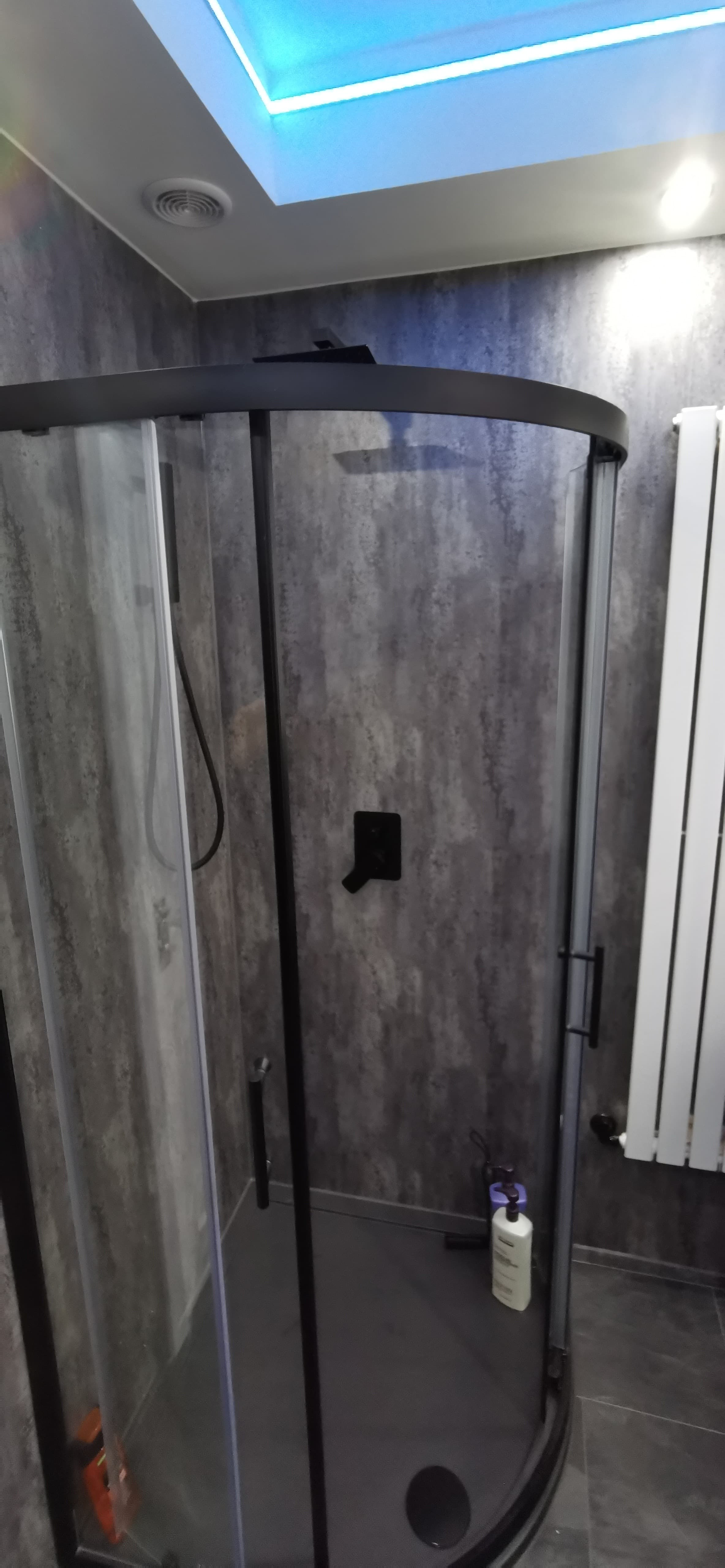 First-fix copper pipework against exposed brick ahead of a bathroom refit