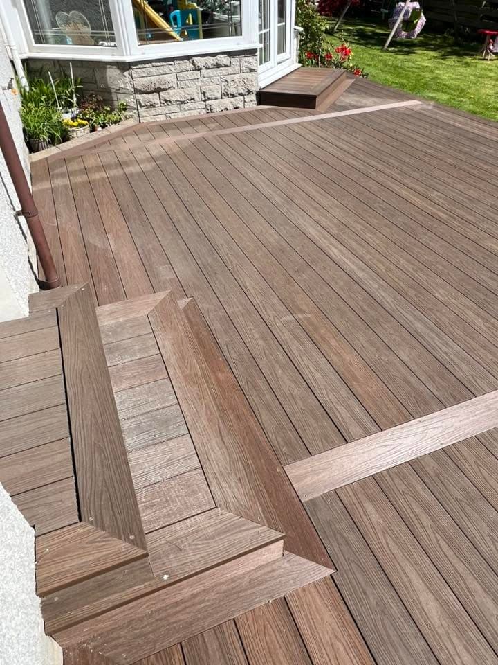 Premium decking installation with clean sightlines