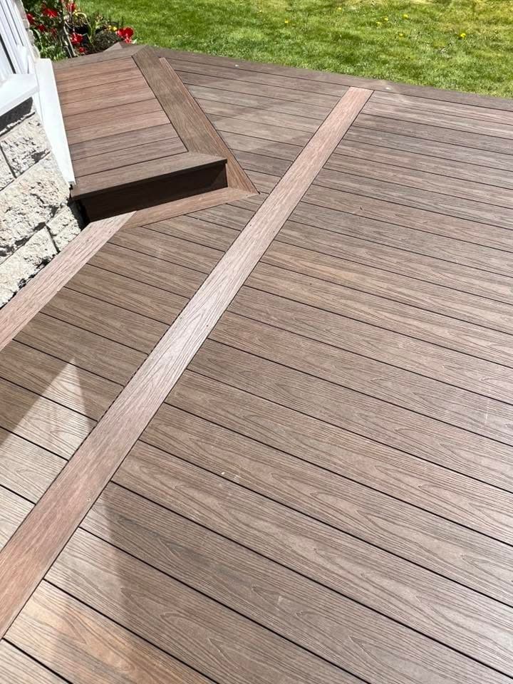 Premium decking installation with clean sightlines