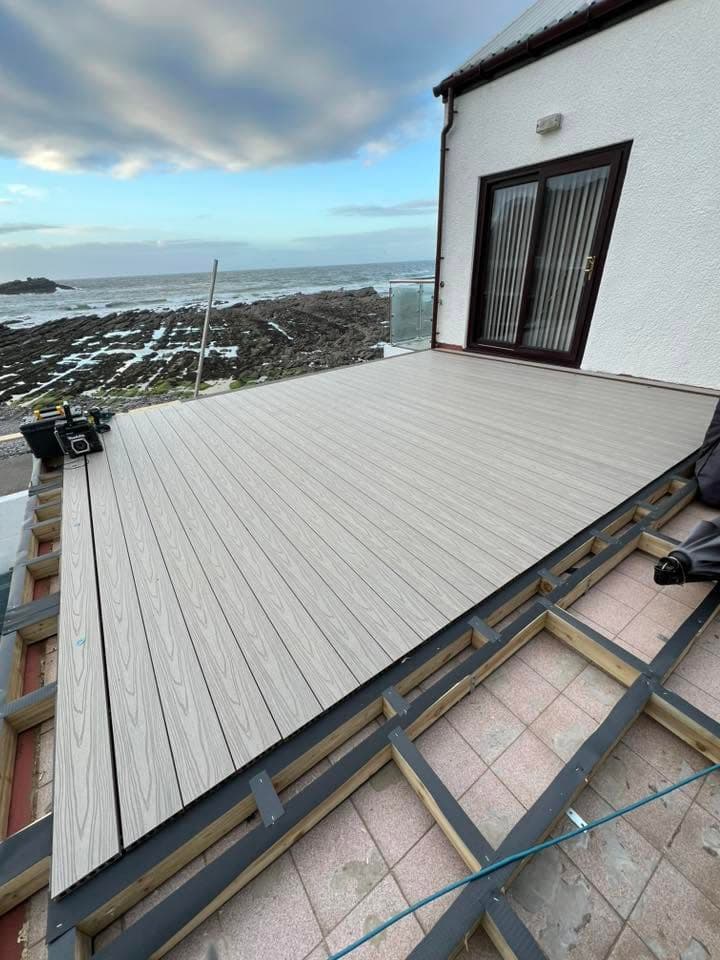 Premium decking installation with clean sightlines