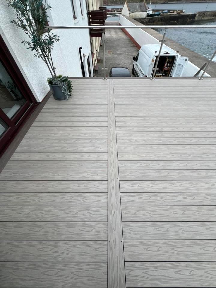 Deck and patio combination build