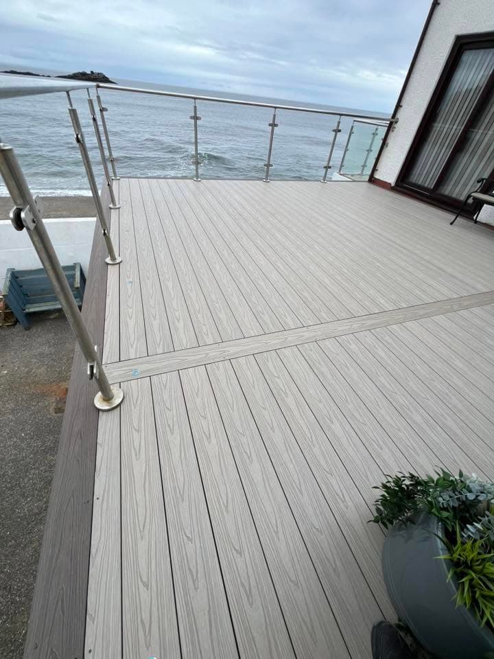 Premium decking installation with clean sightlines