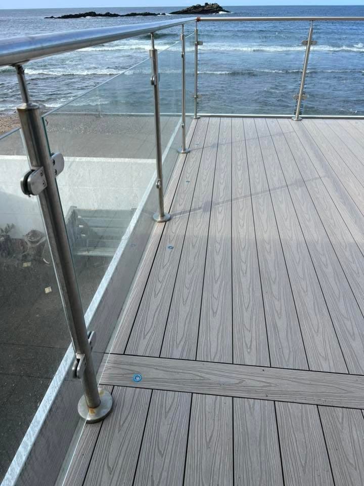 Premium decking installation with clean sightlines