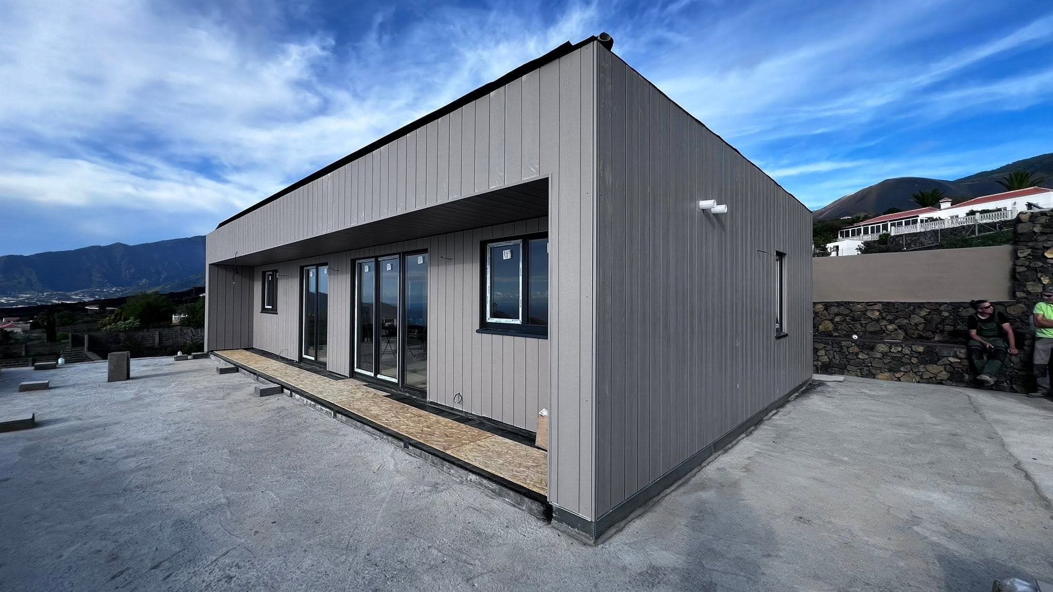 Modular outbuilding with modern cladding